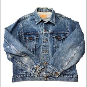 Vintage Distressed Sears Genuine Robucks Men’s Denim Trucker Jacket Size 42